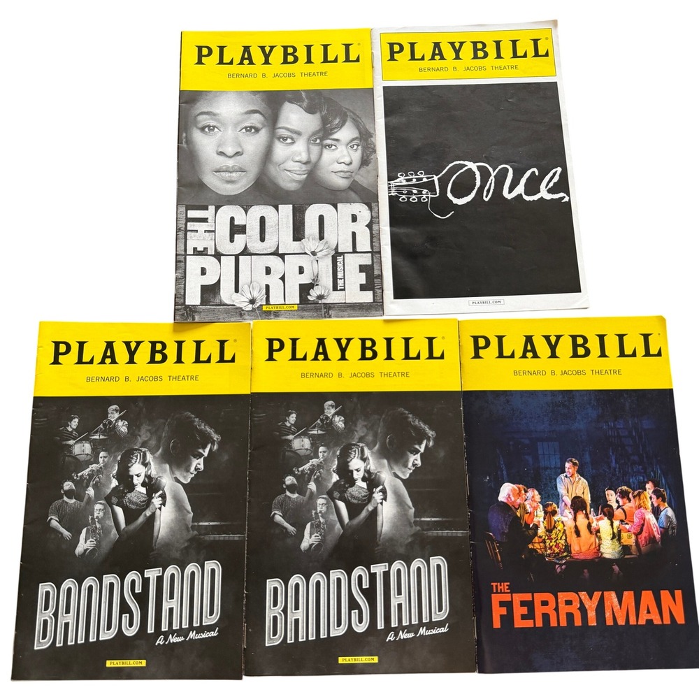 Broadway Playbill Bernard B Jacobs The Color Purple‎ Once Bandstand The Ferryman